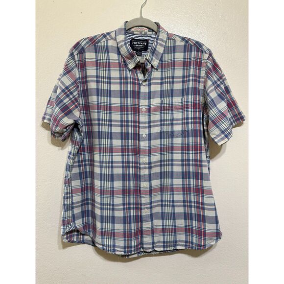 The New Ivy Brand Other - The New Ivy Brand Men's Vintage Cotton Madras Plaid Short Sleeve Shirt Size L